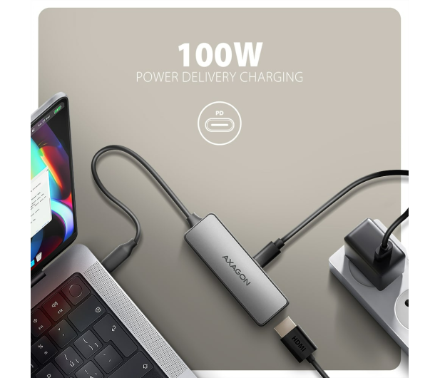 Axagon RVC-HI8KPD USB-C - HDMI 2.1 adapter, 8K/60Hz, PD 100W - 1485472 - zdjęcie 6